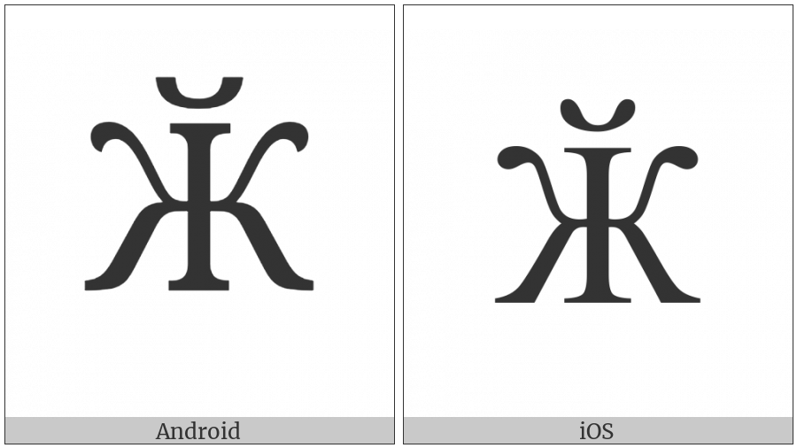 Cyrillic Capital Letter Zhe With Breve on various operating systems