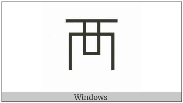 Kangxi Radical West on various operating systems