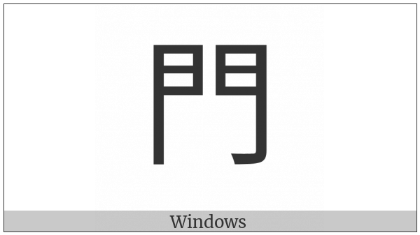 Kangxi Radical Gate on various operating systems