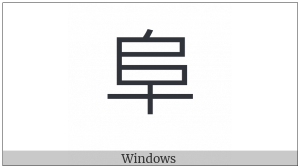 Kangxi Radical Mound on various operating systems