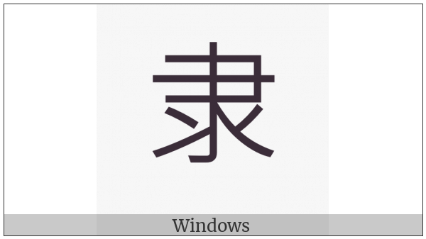 Kangxi Radical Slave on various operating systems