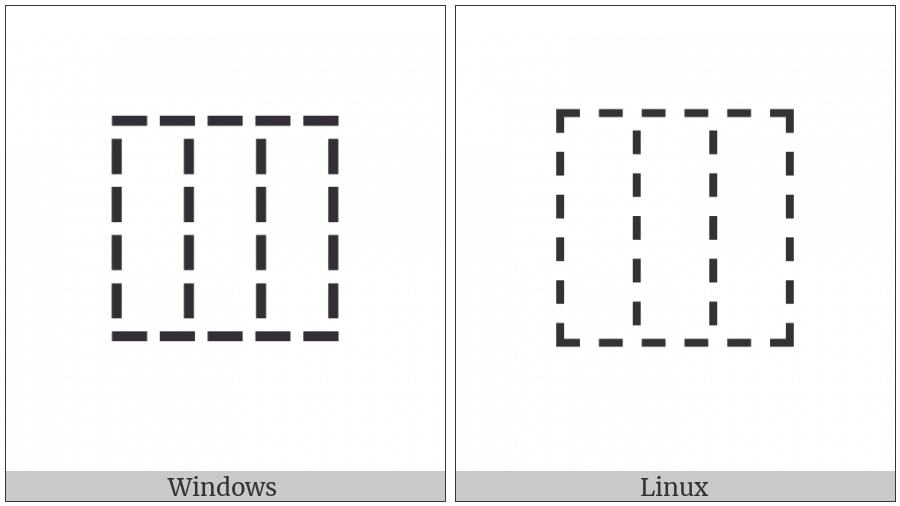 Ideographic Description Character Left To Middle And Right on various operating systems