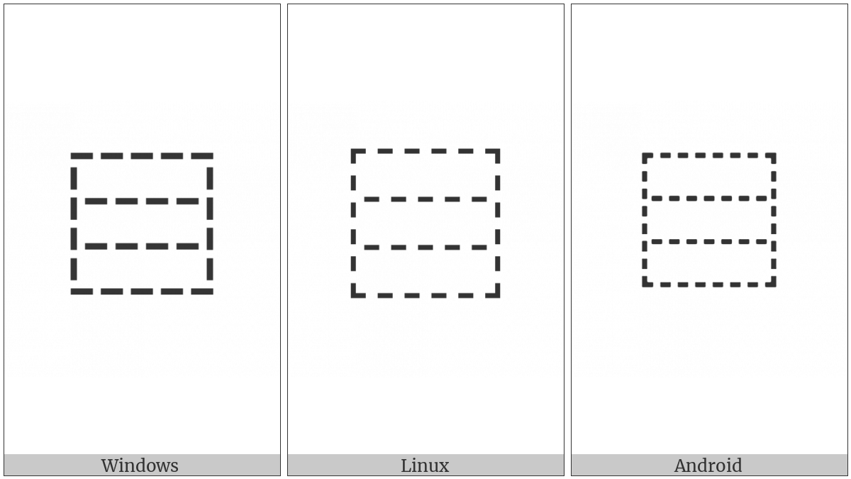Ideographic Description Character Above To Middle And Below on various operating systems