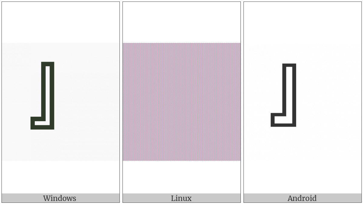 Right White Corner Bracket on various operating systems