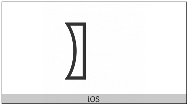 Right White Lenticular Bracket on various operating systems