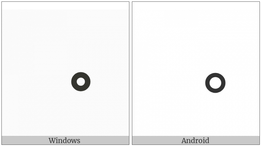 Ideographic Entering Tone Mark on various operating systems