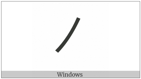 Vertical Kana Repeat Mark Upper Half on various operating systems