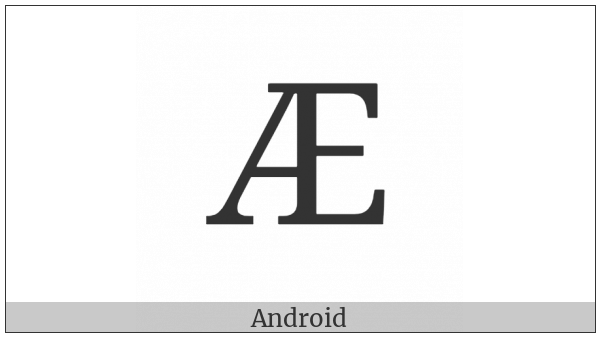 Cyrillic Capital Ligature A Ie on various operating systems