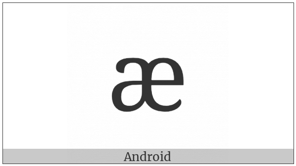 Cyrillic Small Ligature A Ie on various operating systems