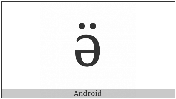 Cyrillic Small Letter Schwa With Diaeresis on various operating systems