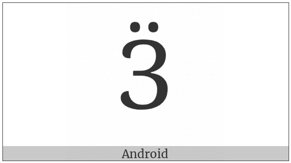 Cyrillic Capital Letter Ze With Diaeresis on various operating systems