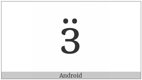 Cyrillic Small Letter Ze With Diaeresis on various operating systems