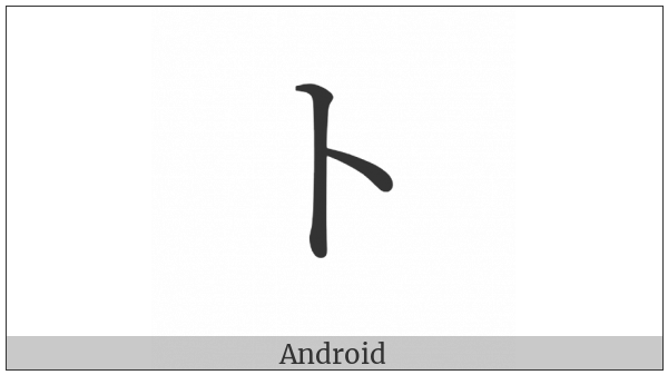 Katakana Letter To on various operating systems