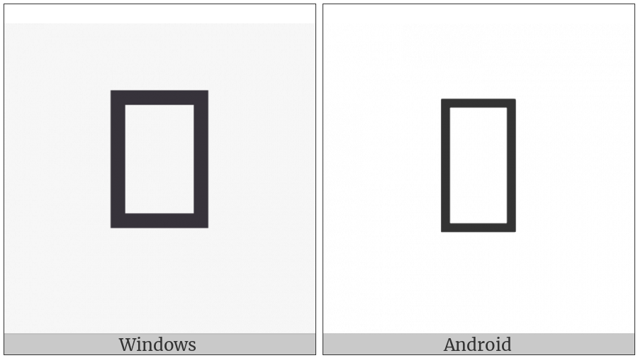Mende Kikakui Syllable M001 Ki on various operating systems