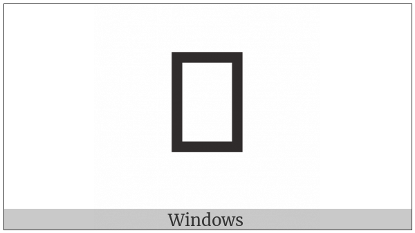 Mende Kikakui Syllable M006 Wu on various operating systems