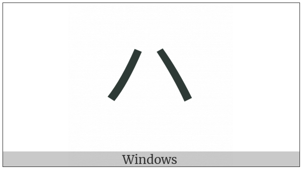 Katakana Letter Ha on various operating systems