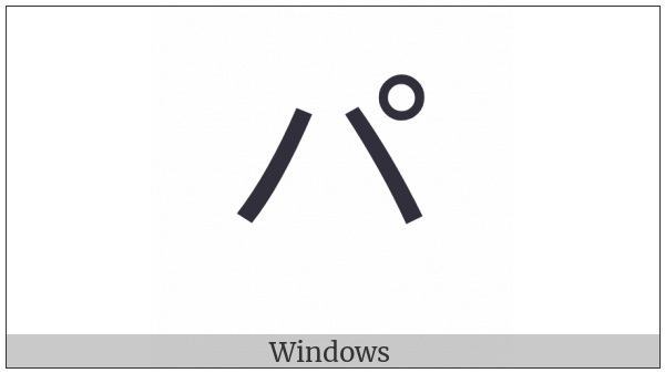Katakana Letter Pa on various operating systems