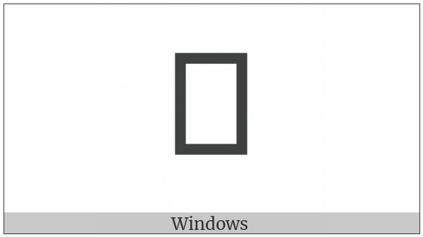 Mende Kikakui Syllable M052 Hen on various operating systems