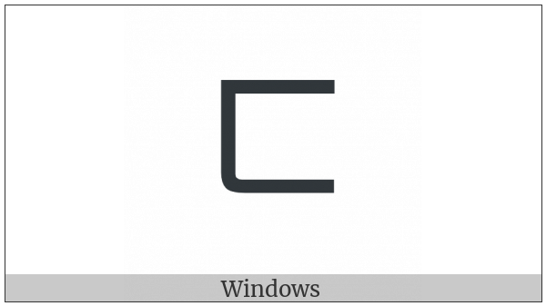 Bopomofo Letter F on various operating systems