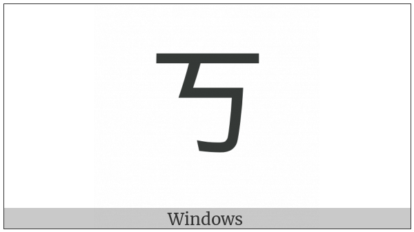 Bopomofo Letter K on various operating systems