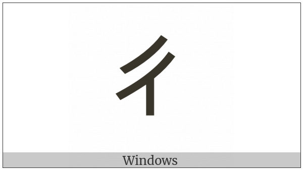 Bopomofo Letter Ch on various operating systems