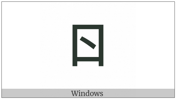 Bopomofo Letter R on various operating systems
