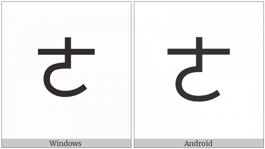 Bopomofo Letter E on various operating systems