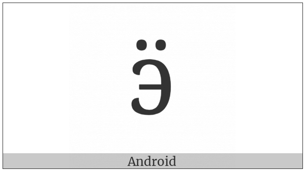 Cyrillic Small Letter E With Diaeresis on various operating systems