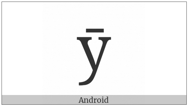 Cyrillic Small Letter U With Macron on various operating systems