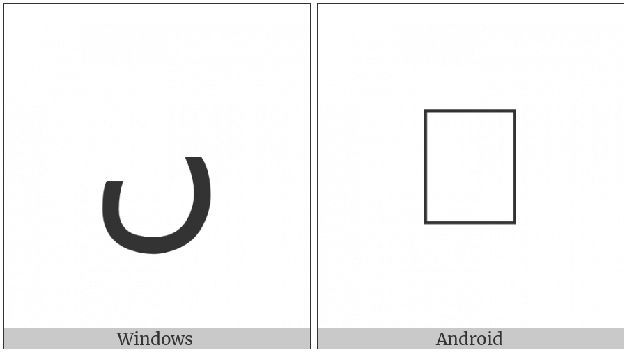 Arabic Mathematical Dotless Noon on various operating systems