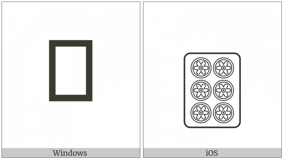 Mahjong Tile Six Of Circles on various operating systems
