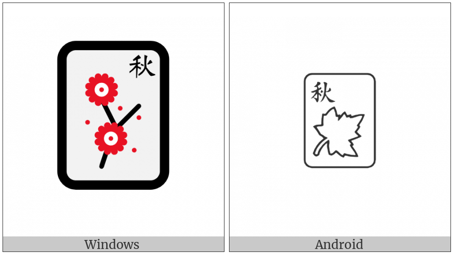 Mahjong Tile Autumn on various operating systems