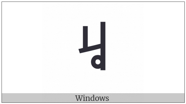 Bopomofo Letter Ji on various operating systems