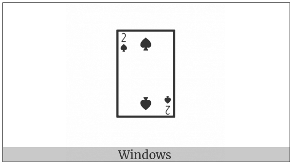Playing Card Two Of Spades on various operating systems