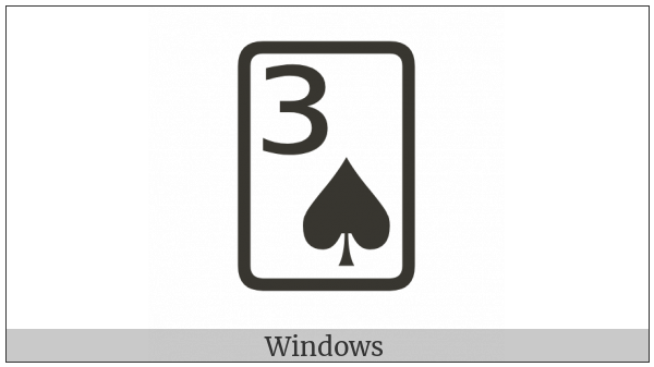 Playing Card Three Of Spades on various operating systems