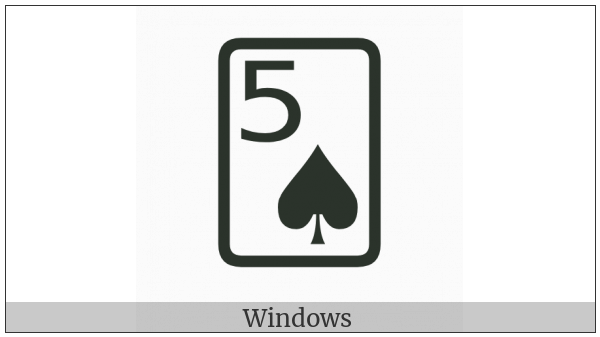 Playing Card Five Of Spades on various operating systems