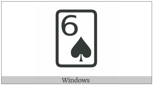 Playing Card Six Of Spades on various operating systems