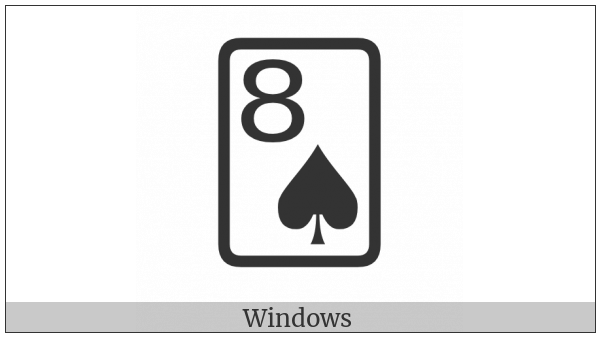 Playing Card Eight Of Spades on various operating systems