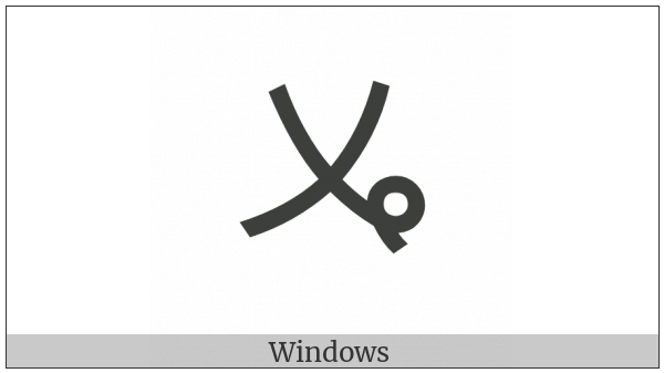 Bopomofo Letter Unn on various operating systems