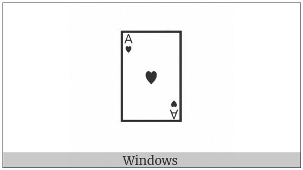 Playing Card Ace Of Hearts on various operating systems