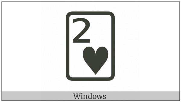 Playing Card Two Of Hearts on various operating systems