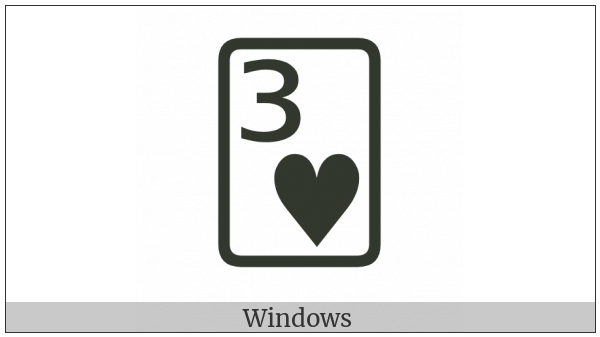 Playing Card Three Of Hearts on various operating systems