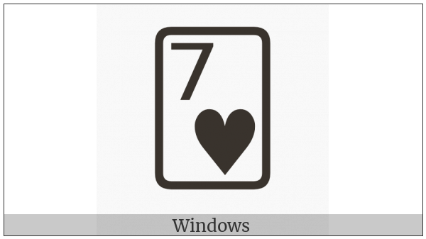 Playing Card Seven Of Hearts on various operating systems