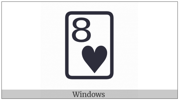 Playing Card Eight Of Hearts on various operating systems