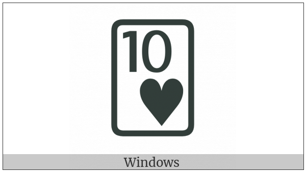 Playing Card Ten Of Hearts on various operating systems