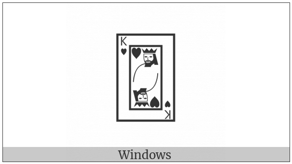 Playing Card King Of Hearts on various operating systems