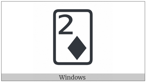 Playing Card Two Of Diamonds on various operating systems