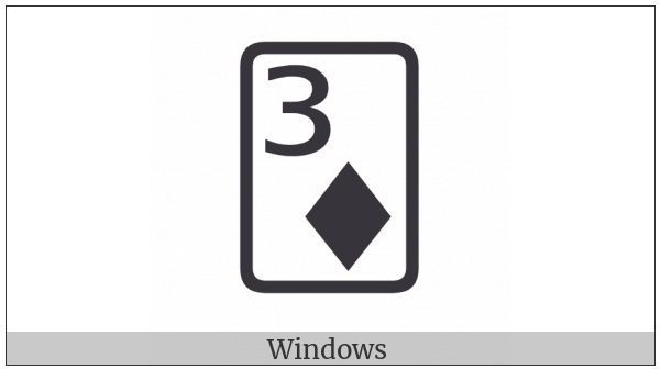 Playing Card Three Of Diamonds on various operating systems