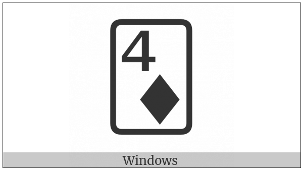 Playing Card Four Of Diamonds on various operating systems