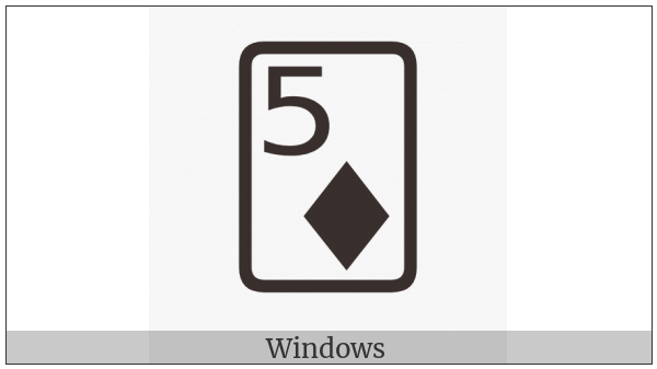 Playing Card Five Of Diamonds on various operating systems